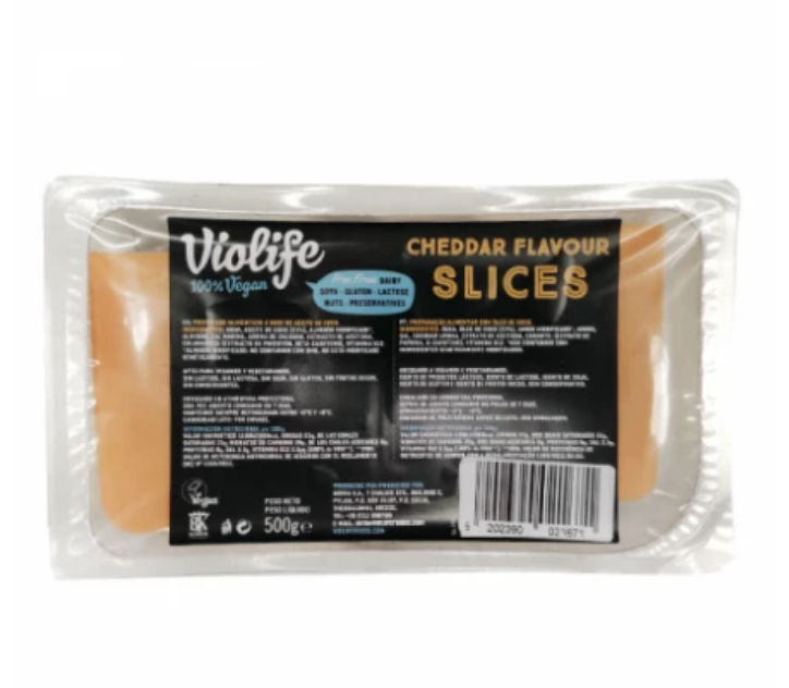 Queso Vegano Cheddar en Lonchas Violife 500 gr
